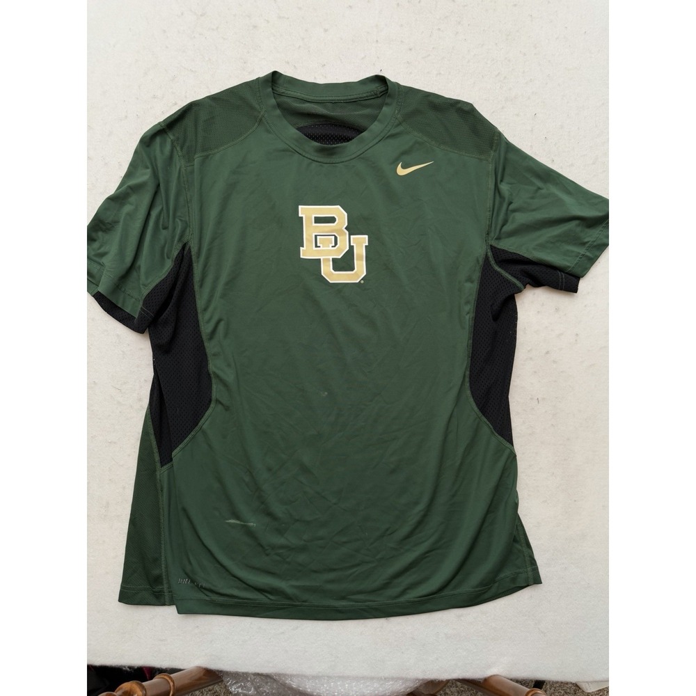 Nike Baylor Bears Football Nike Pro Shirt Green Men's Size XL Team Issued RARE